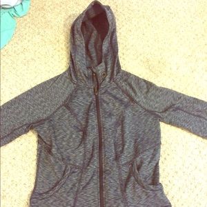 Athleta women’s running jacket grey black